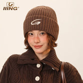 IIING Hat Control Hat Women's 2025 New Fashion Western Style Versatile Knitted Hat Men's Travel Warm Woolen Hat