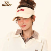 IIING Hat Control Sun Protection Hat Women 2025 New Outdoor Sports Anti-UV Sun Shade Versatile Hollow Top Peaked Hat