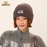 IIING Hat Control Winter Warm Hat Knitted Hat Women 2025 New Simple Versatile Face-Showing Small Woolen Hat Men