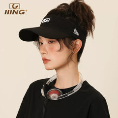 IIING Hat Control Empty Top Peaked Hat Women's Summer Sports Outdoor Sun Hat Korean Version Running Face-Revealing Small Sun Protection Hat
