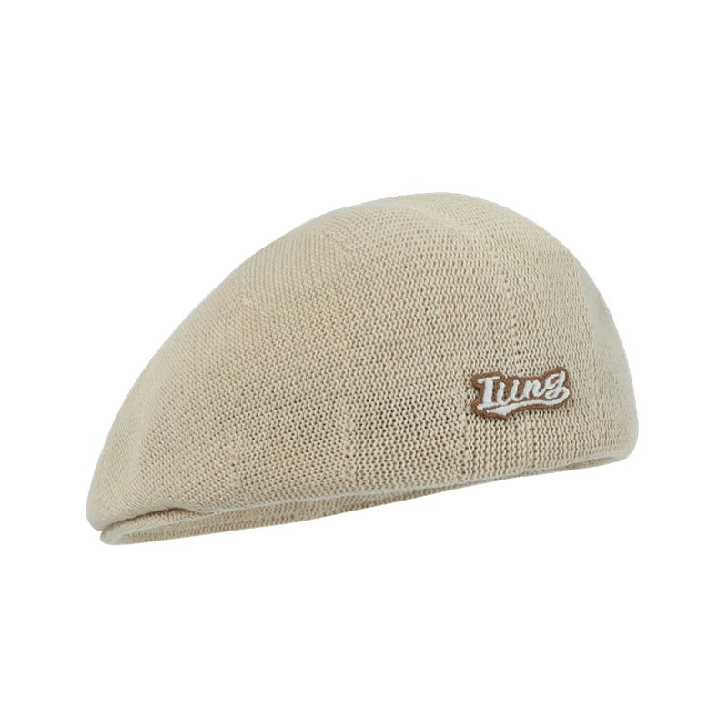 IIING hat control original retro beret versatile 2025 Korean version hot style face-showing small summer big head hat
