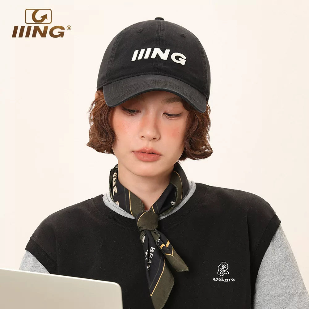 IIING Hat Control Dark Green Baseball Cap 2026 New Face Revealing Small Soft Top Peaked Summer Sun Shade Hat for Women