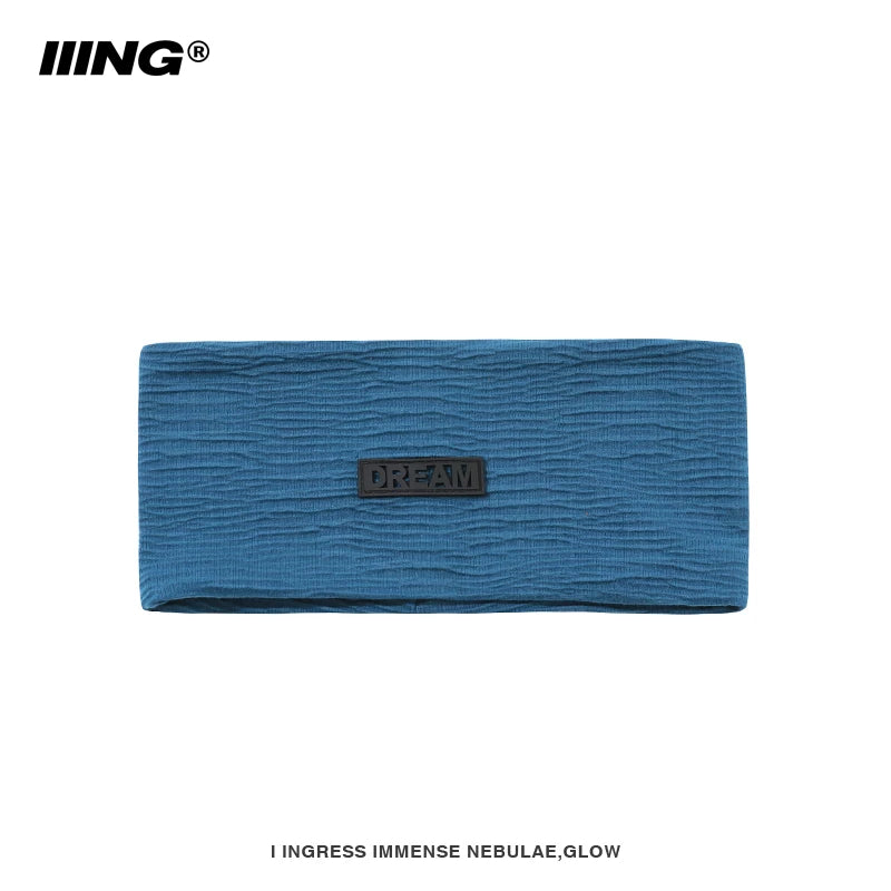 Iiing Hat Control Net Red Versatile Sports Headband Women'S Running Sweat-Absorbent Stretch Headband Autumn Knitted Headband