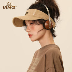 IIING hat control retro old empty top hat for men and women 2026 summer new sunshade sun protection hole duck tongue hat