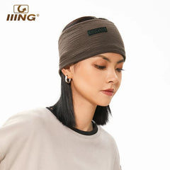 Iiing Hat Control Net Red Versatile Sports Headband Women'S Running Sweat-Absorbent Stretch Headband Autumn Knitted Headband