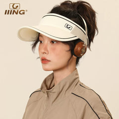 IIING Hat Control UPF100+ summer wide brim sun hat for women with empty top sun hat anti-UV sun hat