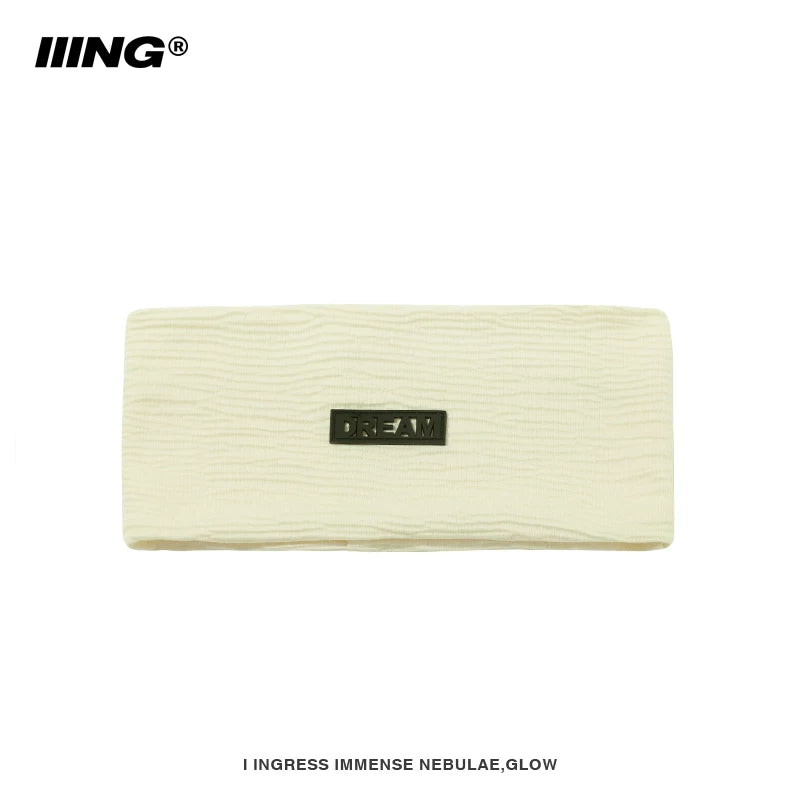 Iiing Hat Control Net Red Versatile Sports Headband Women'S Running Sweat-Absorbent Stretch Headband Autumn Knitted Headband