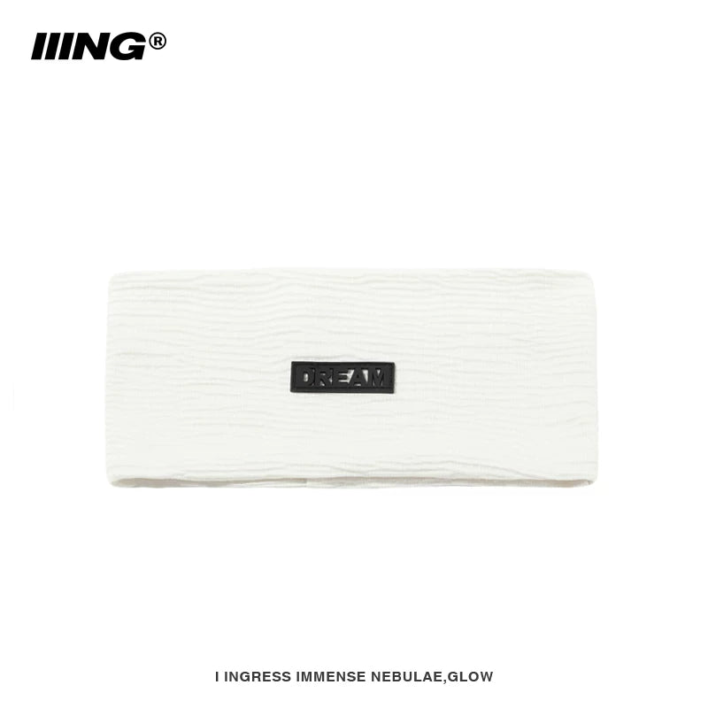 Iiing Hat Control Net Red Versatile Sports Headband Women'S Running Sweat-Absorbent Stretch Headband Autumn Knitted Headband
