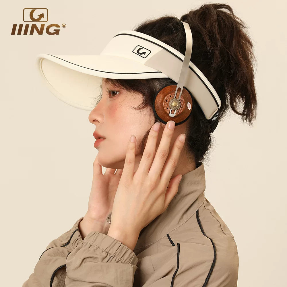 IIING Hat Control UPF100+ summer wide brim sun hat for women with empty top sun hat anti-UV sun hat