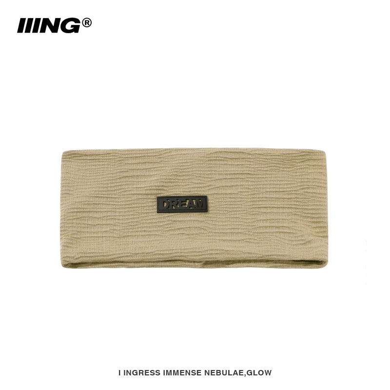 Iiing Hat Control Net Red Versatile Sports Headband Women'S Running Sweat-Absorbent Stretch Headband Autumn Knitted Headband