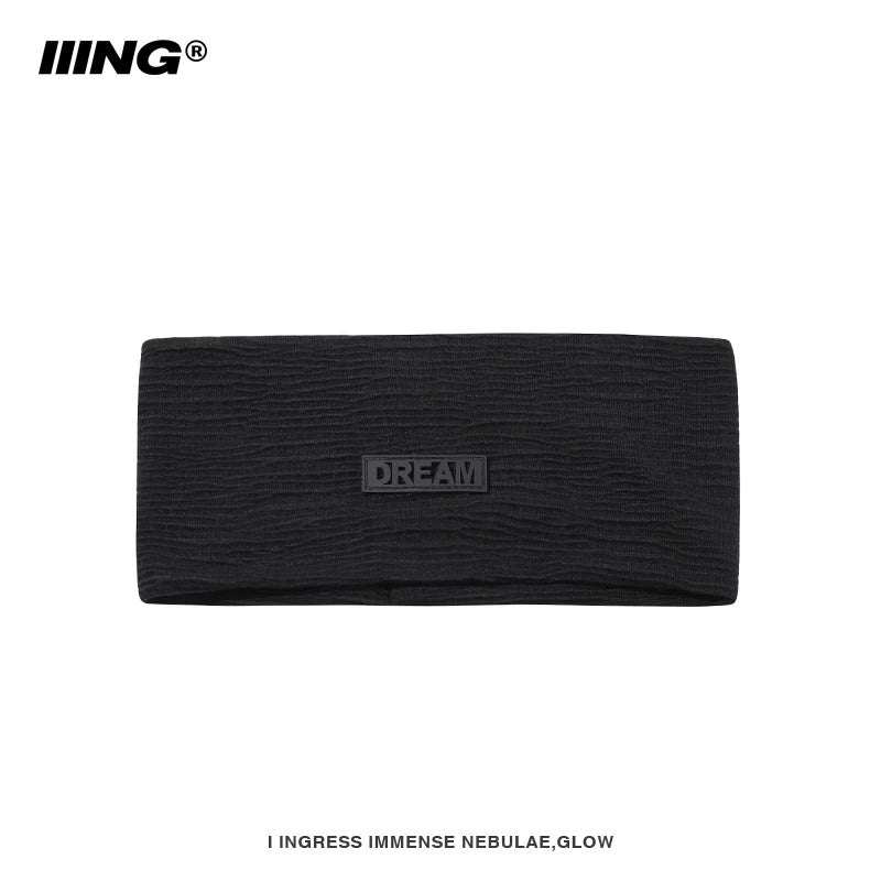 Iiing Hat Control Net Red Versatile Sports Headband Women'S Running Sweat-Absorbent Stretch Headband Autumn Knitted Headband