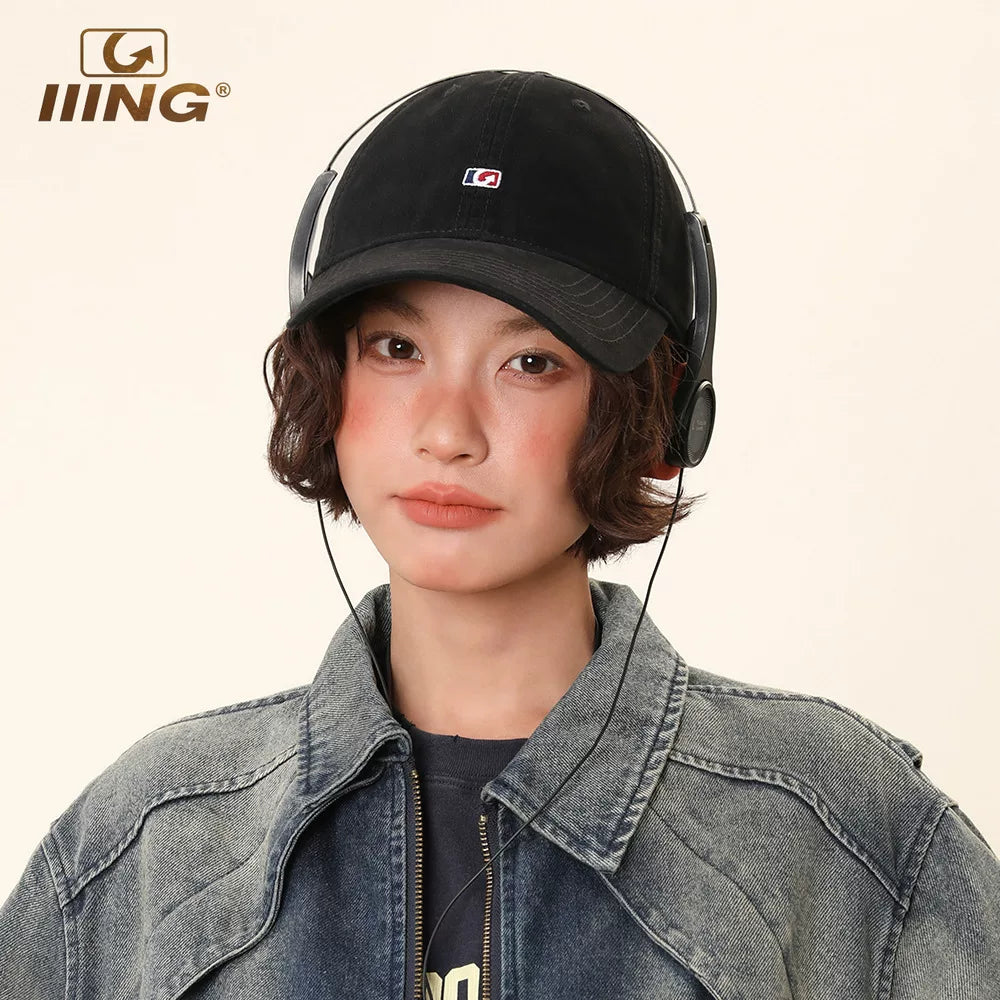 IIING hat control original design peaked cap for women, enlarged and deepened, fashionable and versatile, small baseball hat for men